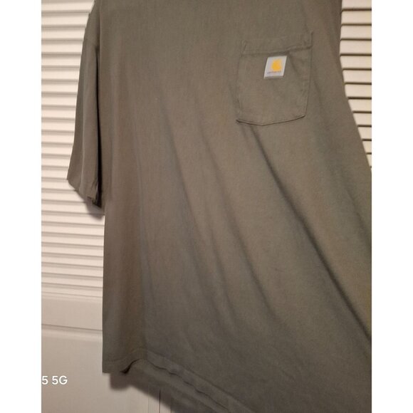 Carhartt Mens Loose Fit Pocket T-Shirt 3XL Green 100% Cotton Durable Workwear - Picture 4 of 9